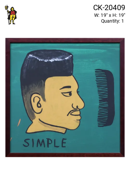 Framed Cleared Simple Barbershop Print