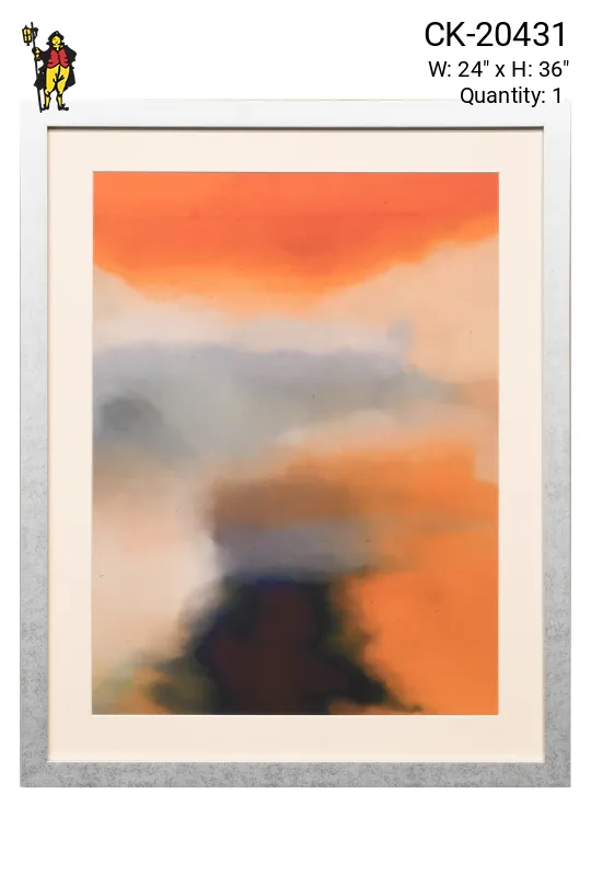 Framed Cleared Minimalist Abstract Painting