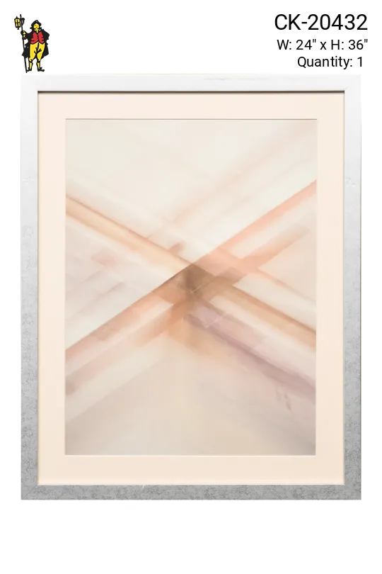 Framed Cleared Minimalist Abstract Painting