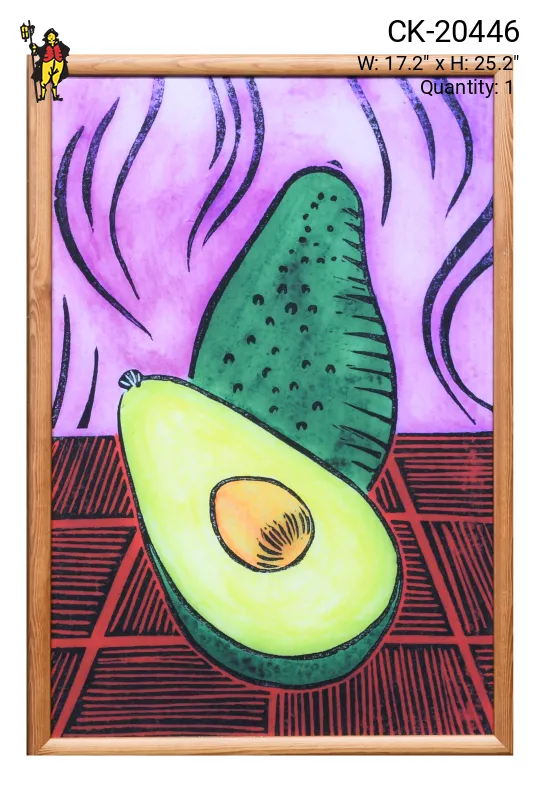 Framed Cleared Avocado Block Print