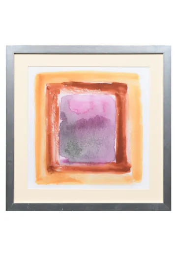 Framed Cleared Abstract Overlaying Color Blocks