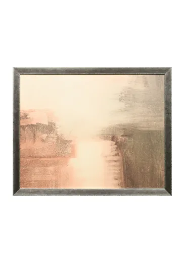 Framed Cleared Abstract Earth Tones Painting