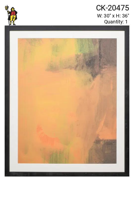 Framed Cleared Minimal Abstract Painting