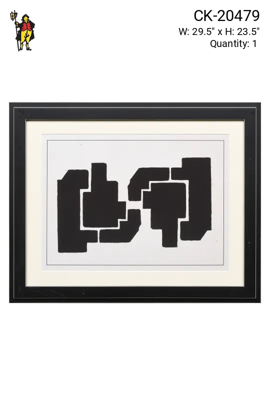Black Framed Cleared Minimalist Abstraction - 4