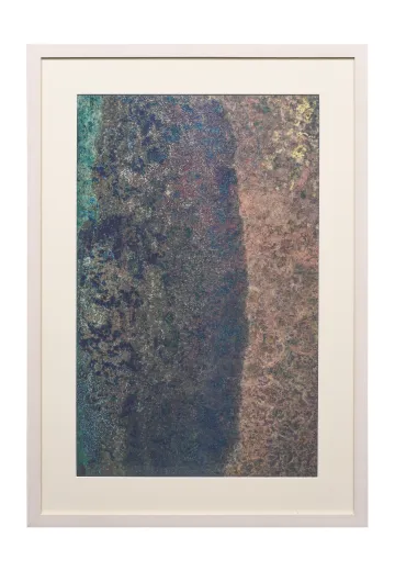 Framed Cleared Abstract Earth Tone Painting
