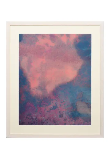 Framed Cleared Blues & Purples Abstract Painting