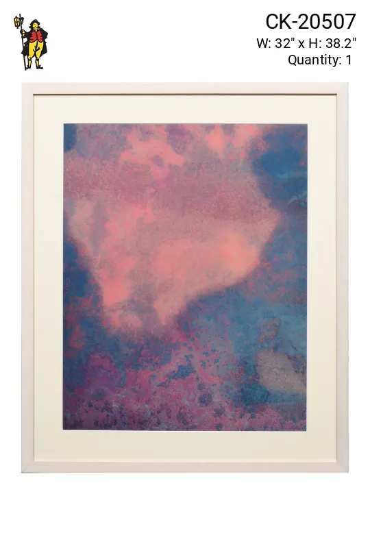 Framed Cleared Blues & Purples Abstract Painting