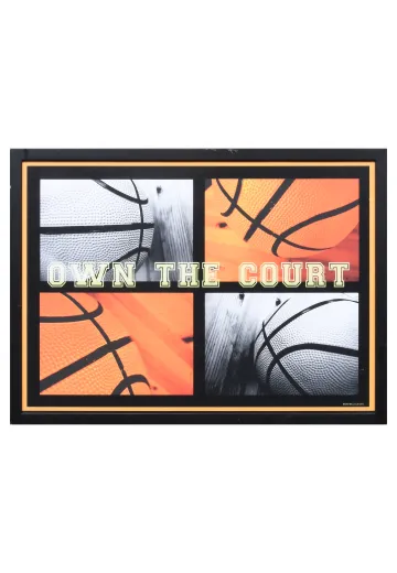 Framed Cleared "Own The Court" Basketball Poster