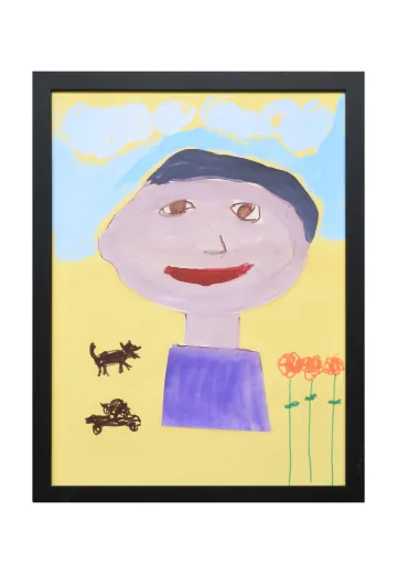 Framed Cleared Kids Art Self Portrait - 4