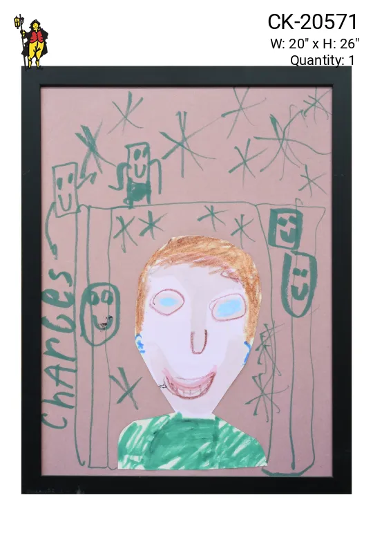 Framed Cleared Kids Art Self Portrait - 7