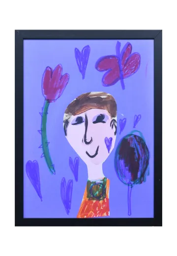 Framed Cleared Kids Art Self Portrait - 9