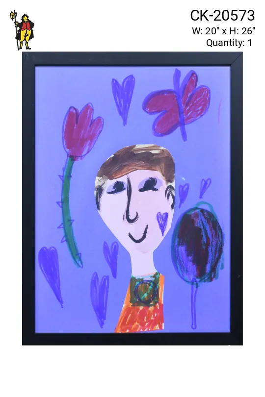Framed Cleared Kids Art Self Portrait - 9