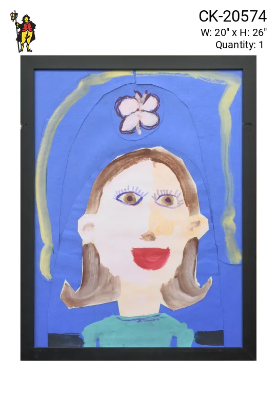 Framed Cleared Kids Art Self Portrait - 10