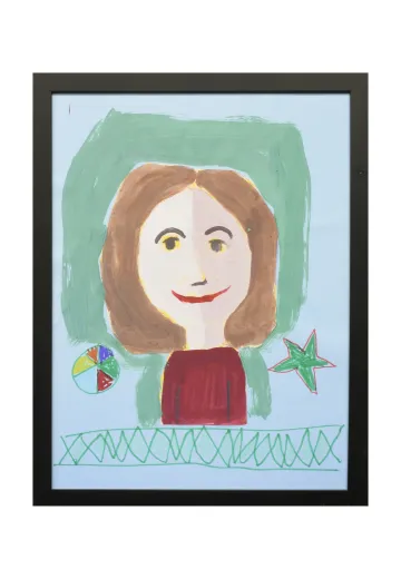 Framed Cleared Kids Art Self Portrait - 13