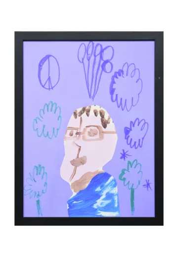 Framed Cleared Kids Art Self Portrait - 15