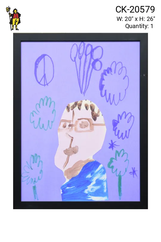 Framed Cleared Kids Art Self Portrait - 15