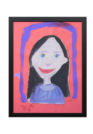Framed Cleared Kids Art Self Portrait - 16