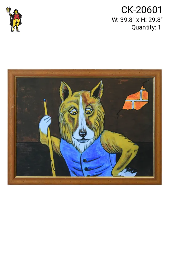 Framed Cleared Outsider Folk Art Painting - 1