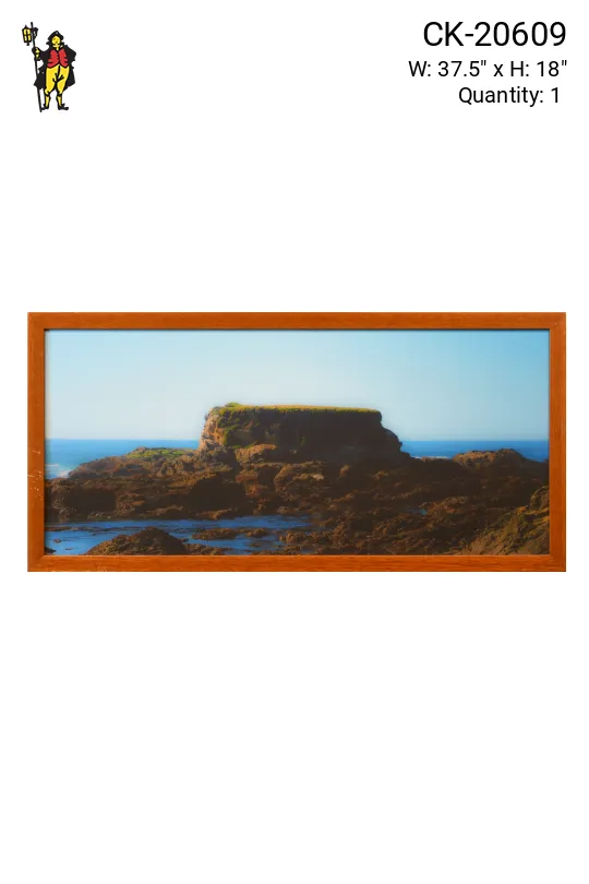 Wooden Framed Cleared Rock Formation Photograph