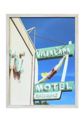 Framed Cleared Mid Century Motel Photograph