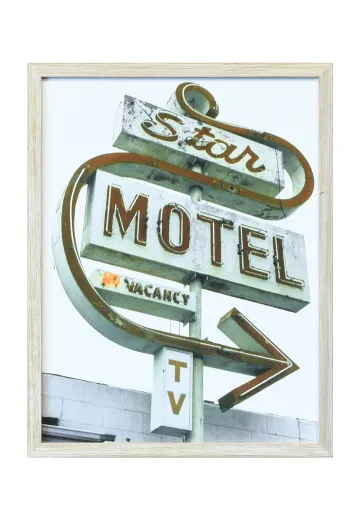 Framed Cleared Mid Century Motel Photograph