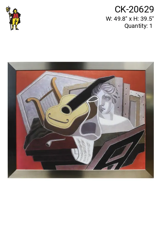 Framed Cleared Cubist Still Life Painting