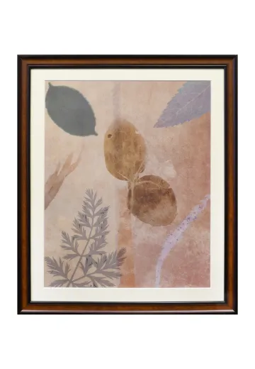 Framed Cleared Mixed Media Leaves Print - 1