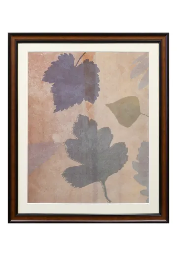 Framed Cleared Mixed Media Leaves Print - 1