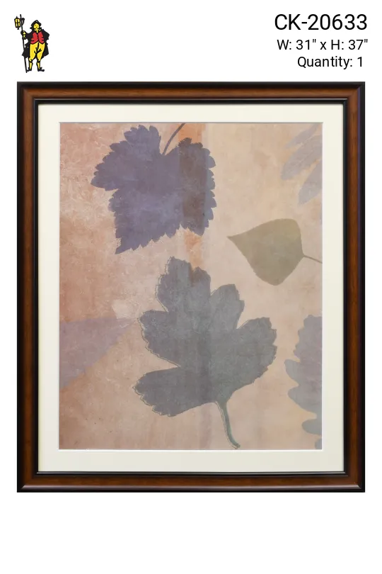 Framed Cleared Mixed Media Leaves Print - 1