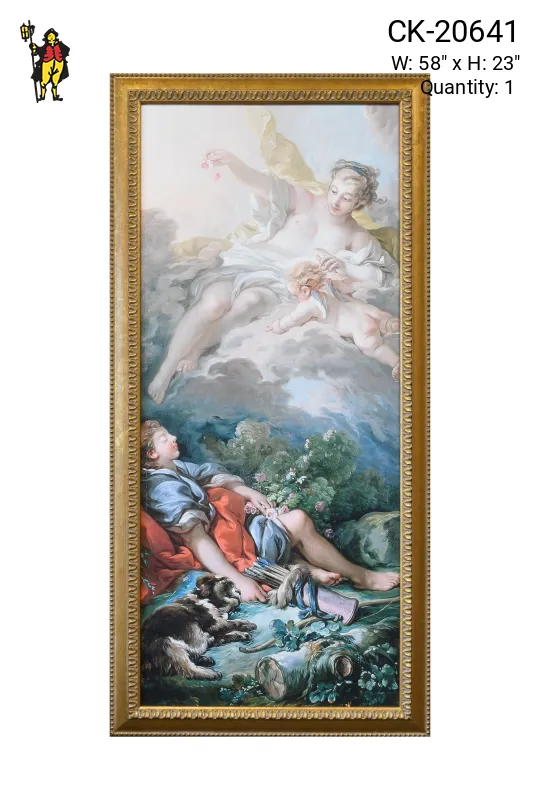 Framed Cleared Rococo Style Painting - 2