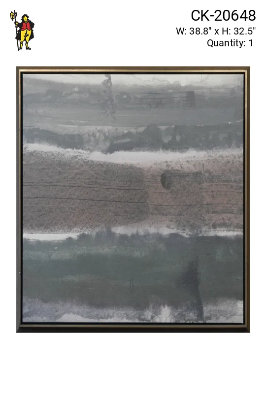 Framed Cleared Minimalist Muted Tones Abstract Painting