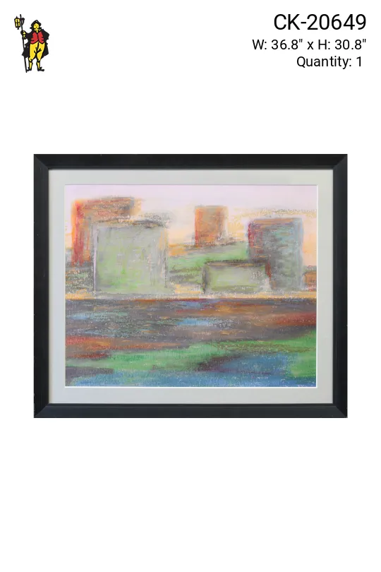 Framed Cleared Impressionist Pastel Painting