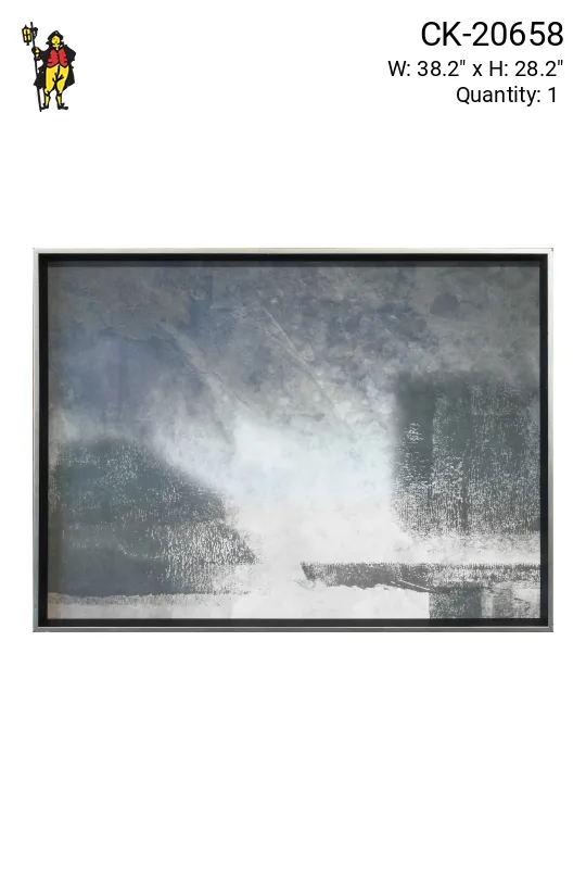 Framed Cleared Minimalist Abstract Painting