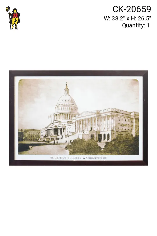 Framed Cleared Lithograph Print of Capital Building