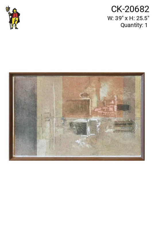 Framed Cleared Modernist Abstract Painting
