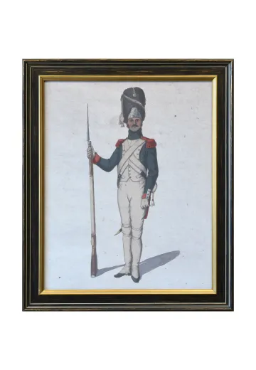 Framed Cleared Neoclassical Military Illustration - 2