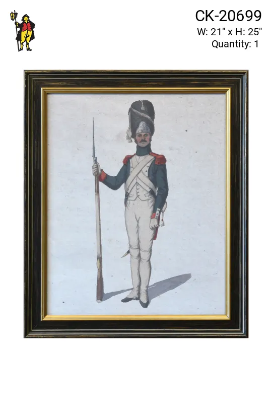 Framed Cleared Neoclassical Military Illustration - 2