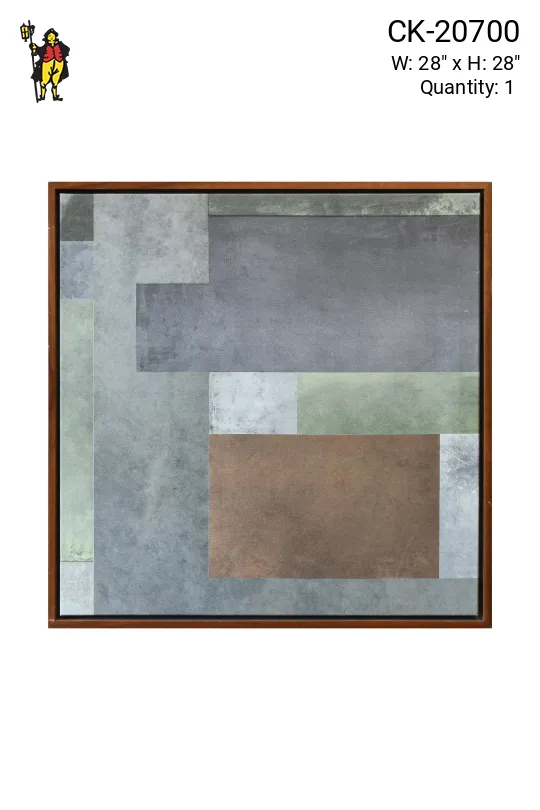 Framed Cleared Geometric Abstract Painting