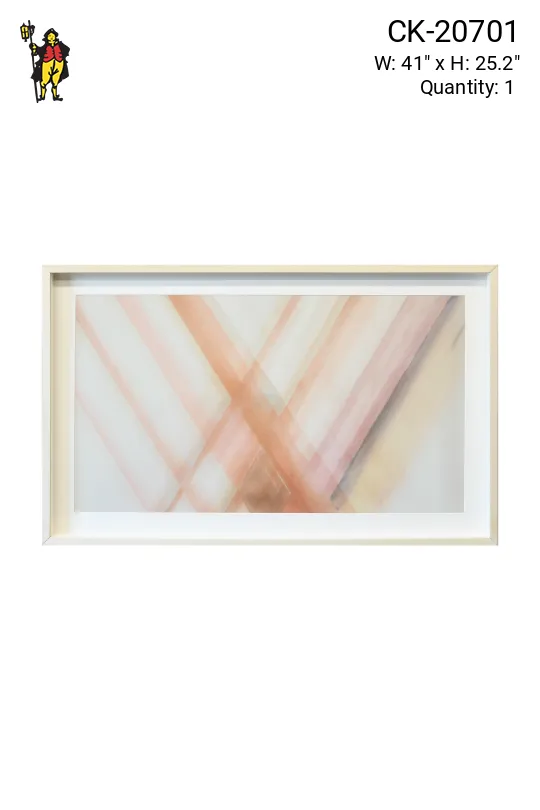 Framed Cleared Overlapping Abstract Painting