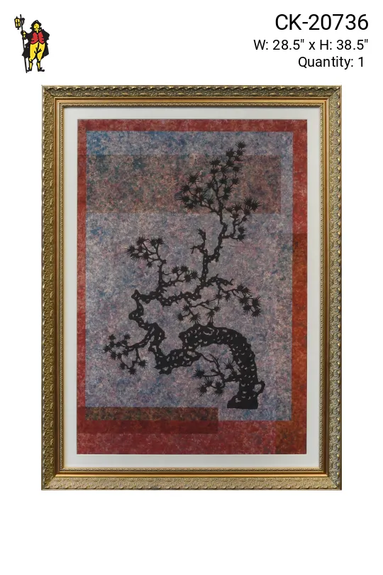 Framed Cleared Mixed Media East Asian Motif Print - 8
