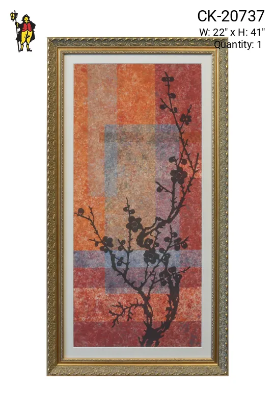 Framed Cleared Mixed Media East Asian Motif Print - 9