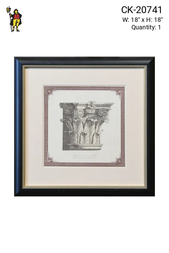 Framed Cleared Architectural Corinthian Column Illustration - 3