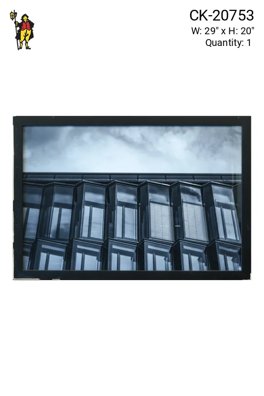 Framed Cleared Minimalist Reflective Glass Panels Photograph