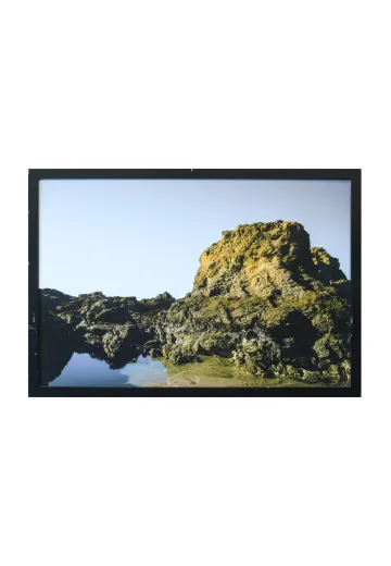 Framed Cleared Coastal Rock Landscape Photograph