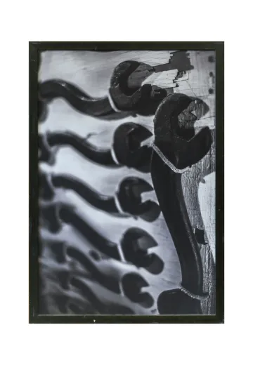 Framed Cleared Black & White Tools Macro Photograph
