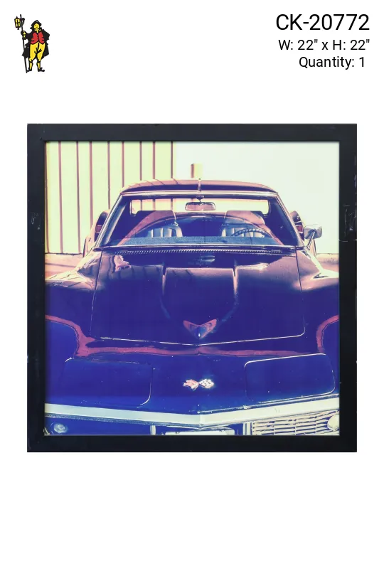 Framed Cleared 1970's Sports Car Photograph