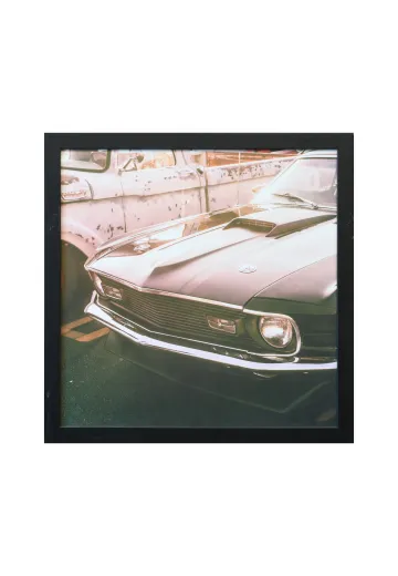 Framed Cleared 1960's Muscle Car Photograph - 1