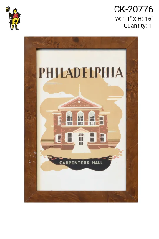Vintage Cleared Philadelphia Travel Poster