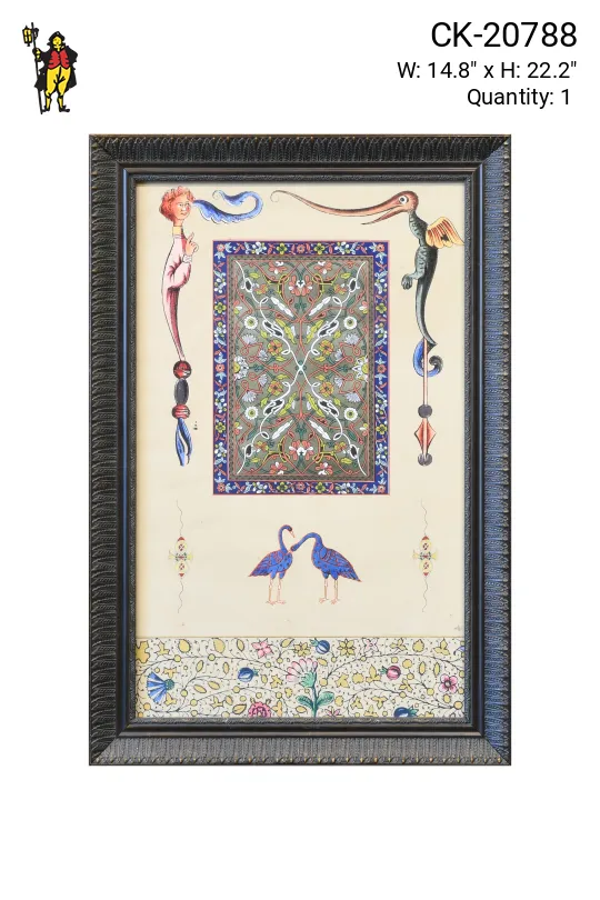 Framed Cleared Persian Art Motif Print
