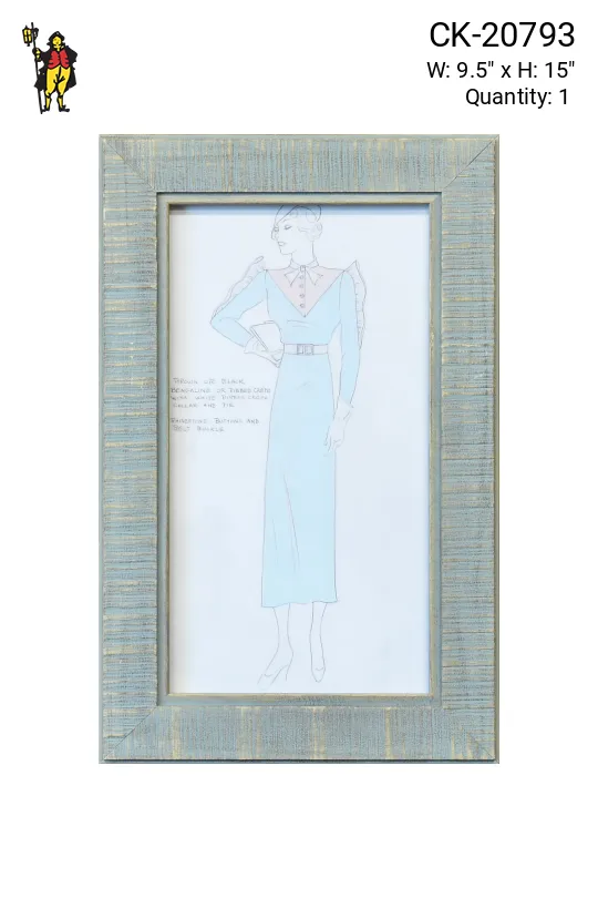 Framed Cleared Fashion Illustration - 1